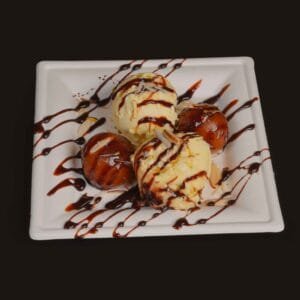 Gulab Jamun With Vanilla Ice Cream